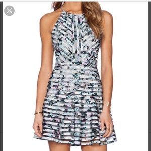 Parker Orion Dress in Marbella,Black Stripe/Pastel